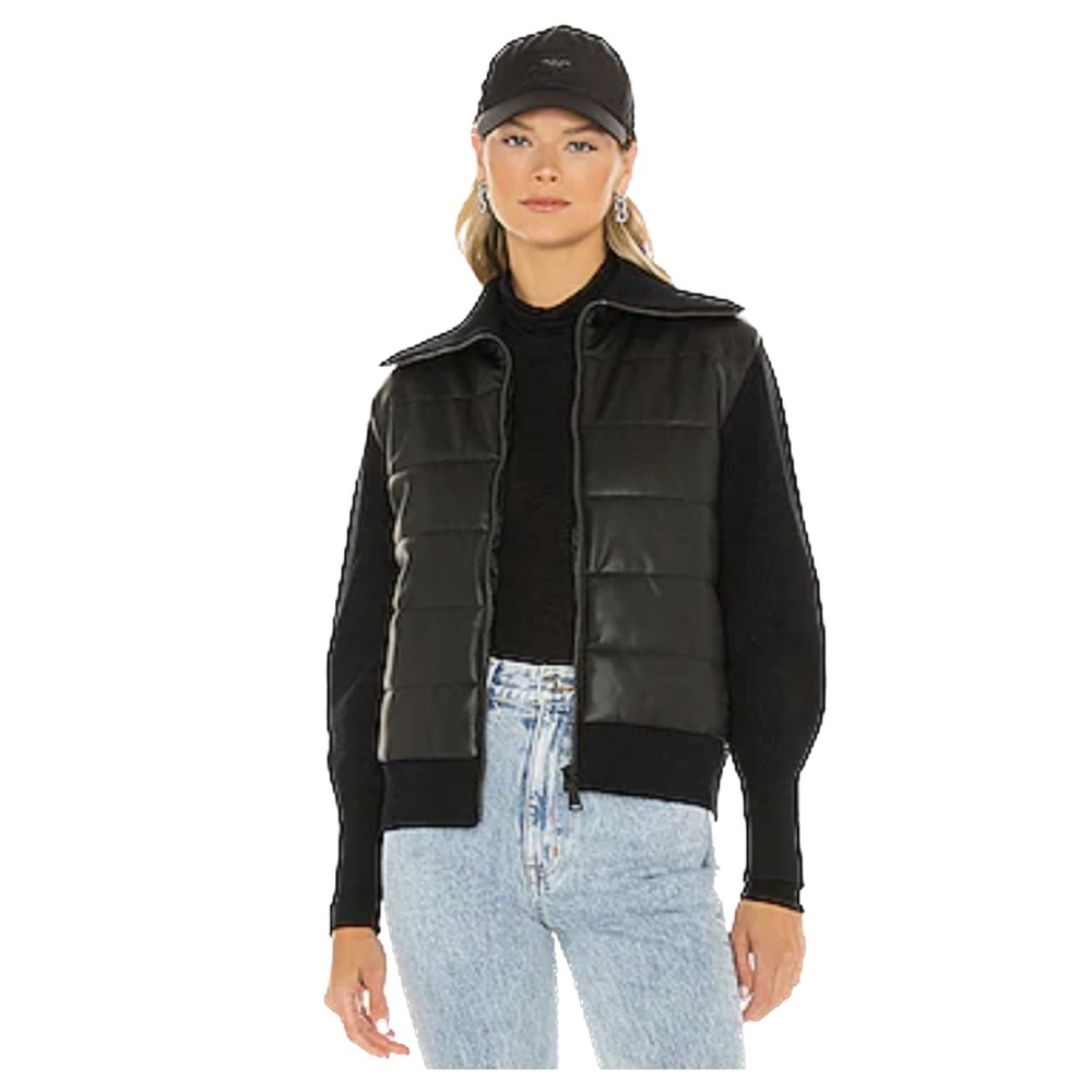 ALP N ROCK MIVA HYBRID JACKET Black Leather Size Large